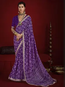 Stylum Bandhani Gotta Patti Patola Saree