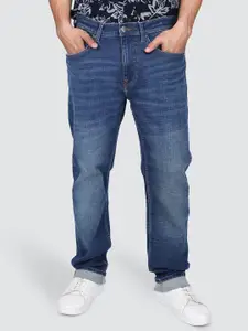 Lee Men Comfort Fit Mid-Rise Heavy Fade Stretchable Jeans