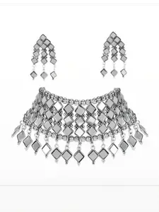 Sangria Oxidised Necklace & Earrings Set