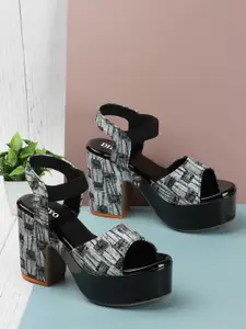DIPYO Women Printed Chunky Platform Sandals