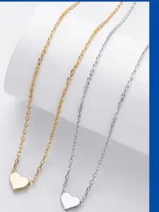 DressBerry Rhodium-Plated Stainless Steel Necklace