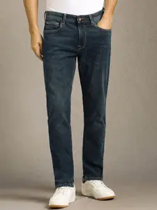 Louis Philippe Jeans Men Slim Tapered Fit Mid-Rise Light Fade Jeans