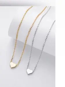 DressBerry Rhodium-Plated Stainless Steel Necklace