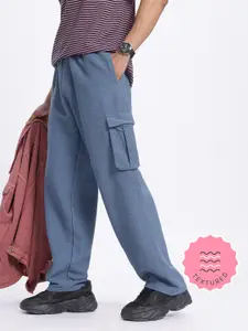 glitchez Men Relaxed Textured Cargo Style Track Pants