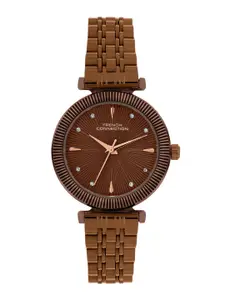 French Connection Women Bracelet Style Straps Textured Analogue Watch FCN0133BRM