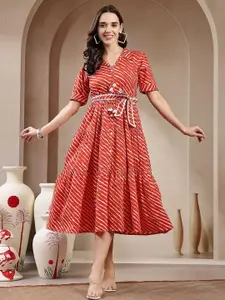 Stylum Print Fit & Flare Midi Dress