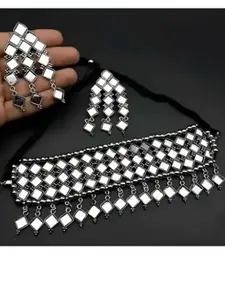 Sangria Oxidised Necklace & Earrings Set