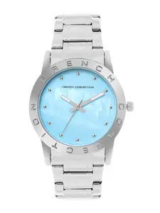French Connection Women Stainless Steel Embellished Straps Analogue Watch FCU8SM