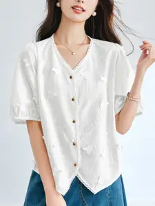 StyleCast Women V Neck Cotton Top