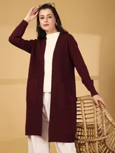 Mafadeny Striped Open Front Shrug