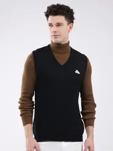 Monte Carlo Men V-Neck Sleeveless Woollen Sweater Vest