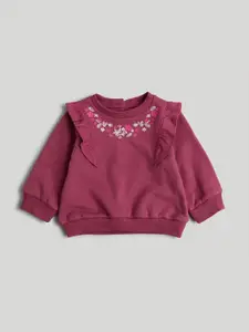 mothercare Girls Printed Round Neck Sweatshirt