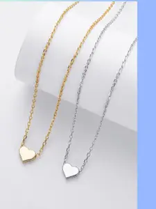 DressBerry Rhodium-Plated Stainless Steel Necklace