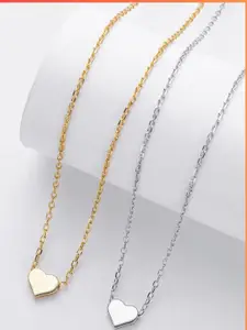 DressBerry Rhodium-Plated Stainless Steel Necklace