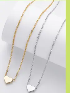 DressBerry Rhodium-Plated Stainless Steel Necklace