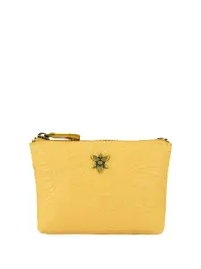 Anuschka Women Self Design Leather Zip Around Wallet