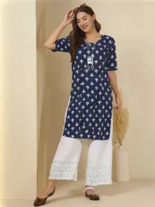 Anouk Rustic Women Ethnic Motifs Printed Crepe Kurta
