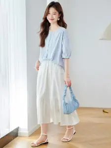 StyleCast Women Printed Extended Sleeves Cotton Top