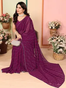 Anouk Leheriya Embellished Sequinned Saree