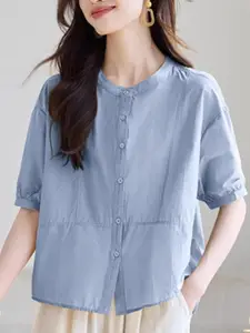 StyleCast Women ound Neck Short Sleeve Cotton Top