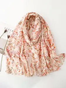 QUECY Printed Pure Silk Scarf