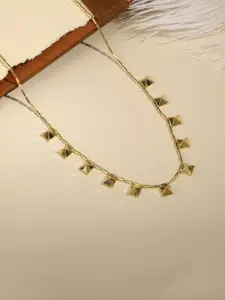 Cierra 18 KT Gold-Plated Square Shaped Necklace