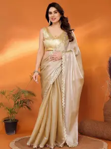 Anouk Beads and Stones Organza Saree