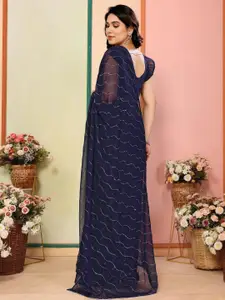 Anouk Leheriya Mukaish Poly Georgette Designer Saree