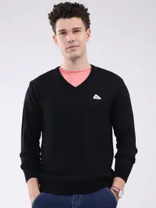Monte Carlo Men Plus Size V-Neck Wool Pullover