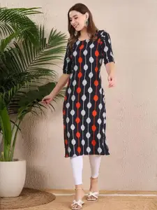 Anouk Rustic Women Ethnic Motifs Printed Crepe Kurta