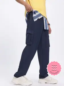 glitchez Men Casual Comfort Textured Cargo Style Track Pants