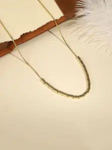 Cierra 18 KT Gold-Plated Cube Necklace