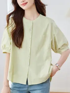 StyleCast Women Round Neck Cotton Shirt Style Top