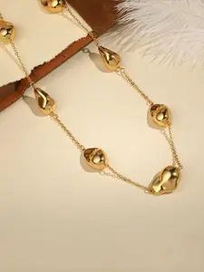 Cierra 18 KT Stainless Steel Gold-Plated Chunky Necklace