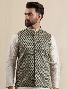 Anouk Woven Design Nehru Jacket