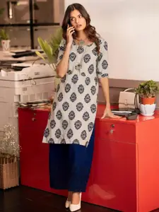 Anouk Rustic Women Ethnic Motifs Printed Crepe Kurta