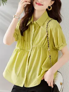 StyleCast Women Cotton Shirt Collar Top