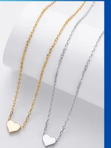 DressBerry Rhodium-Plated Stainless Steel Necklace