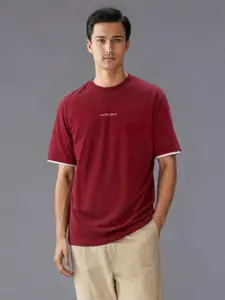 Allen Solly Brand Logo Pure Cotton Relaxed T-shirt