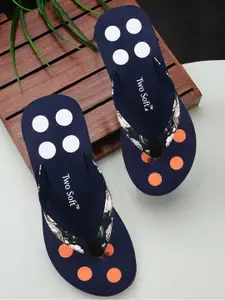 TWO SOFT Women Printed Thong Flip-Flops