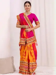 Satrani Bandhani Pure Silk Saree