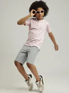 Allen Solly Junior Boys Henley Neck Pure Cotton T-shirt