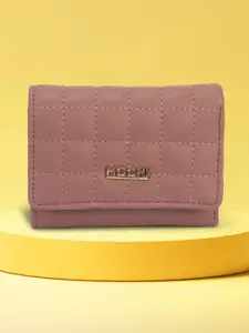 Mochi Women Checked Three Fold Wallet