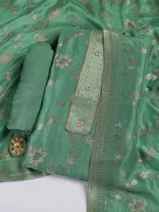 Meena Bazaar Floral Embroidered Unstitched Dress Material