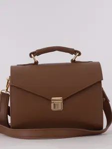 TANGERINE HANDCRAFT Structured Satchel With Buckle Details