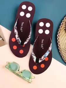 TWO SOFT Women Printed Slip-On Flip Flops