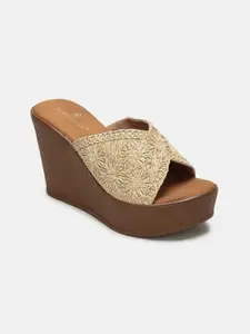 Marc Loire Women Textured Wedge Sandals