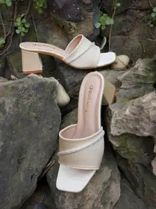 DressBerry Women Embellished Block Heel Sandals