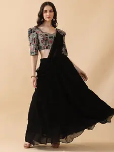 Kinjo Embroidered Thread Work Ready to Wear Lehenga & Blouse With Dupatta