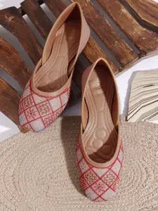 Anouk Women Embellished Comfortable Mojaris Flats